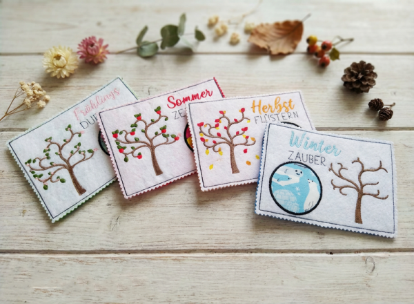 Baum vier Jahreszeiten - Vollstick Stickdatei